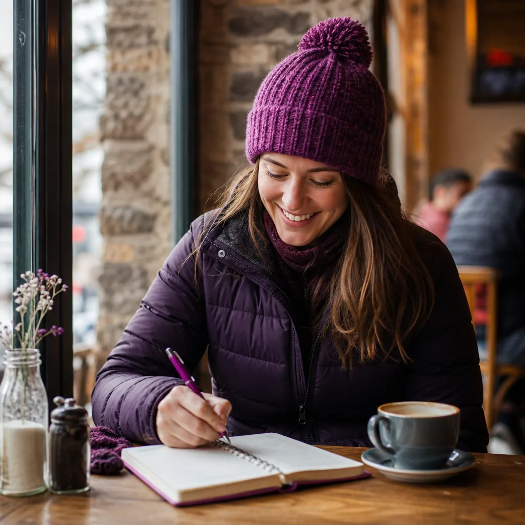 Two people talking over coffee during a relaxed first date in Cumbria
